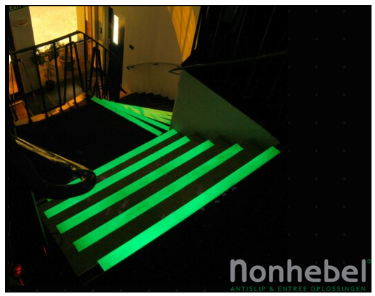 Antislip trapneus grove uitvoering Glow in the dark